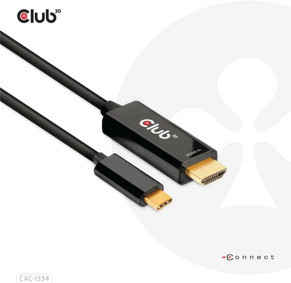 CLUB 3D CAC-1334 HDMI į USB Type-C 4K60Hz aktyvus M/M 1,8 m kabelis