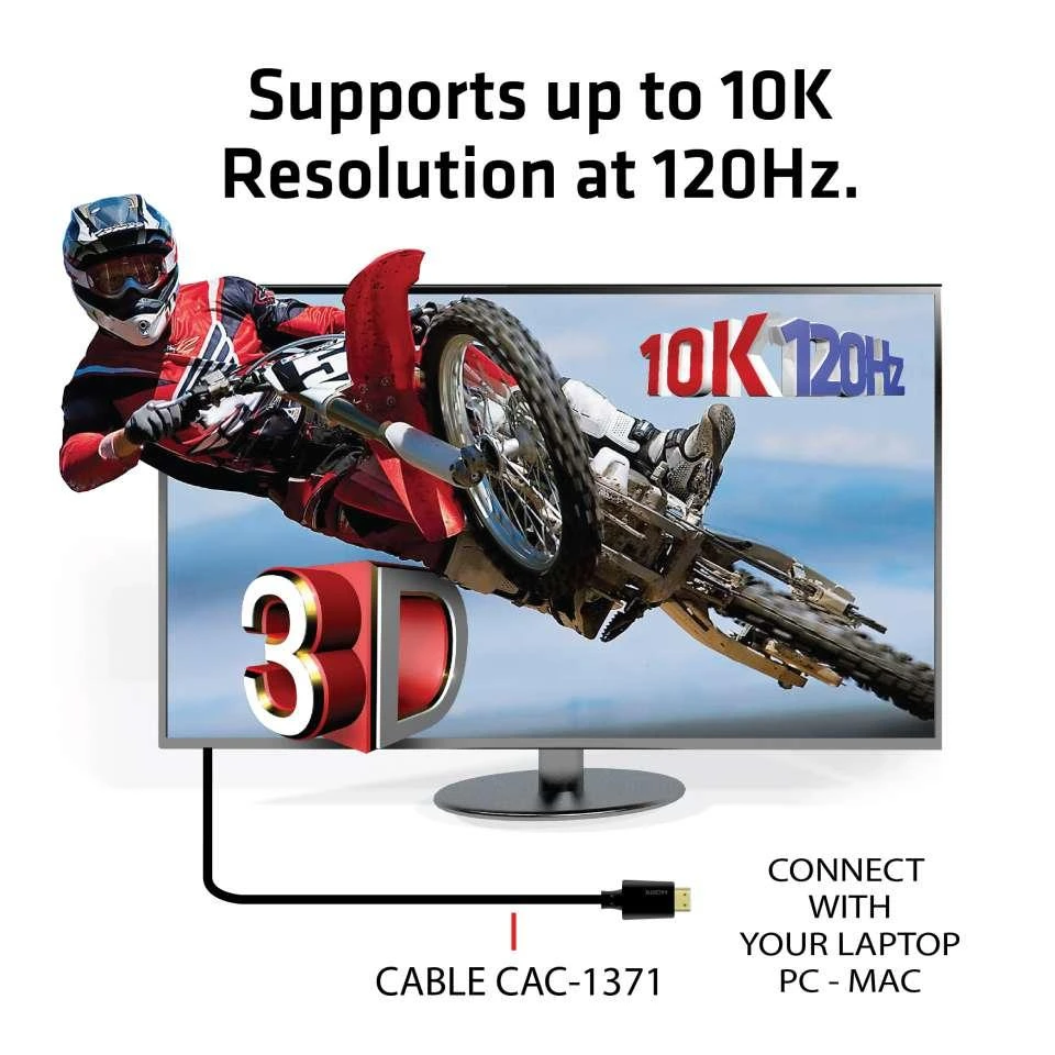 Club 3D Ultra High Speed HDMI kabelis 10K120Hz 48Gbps - 1m