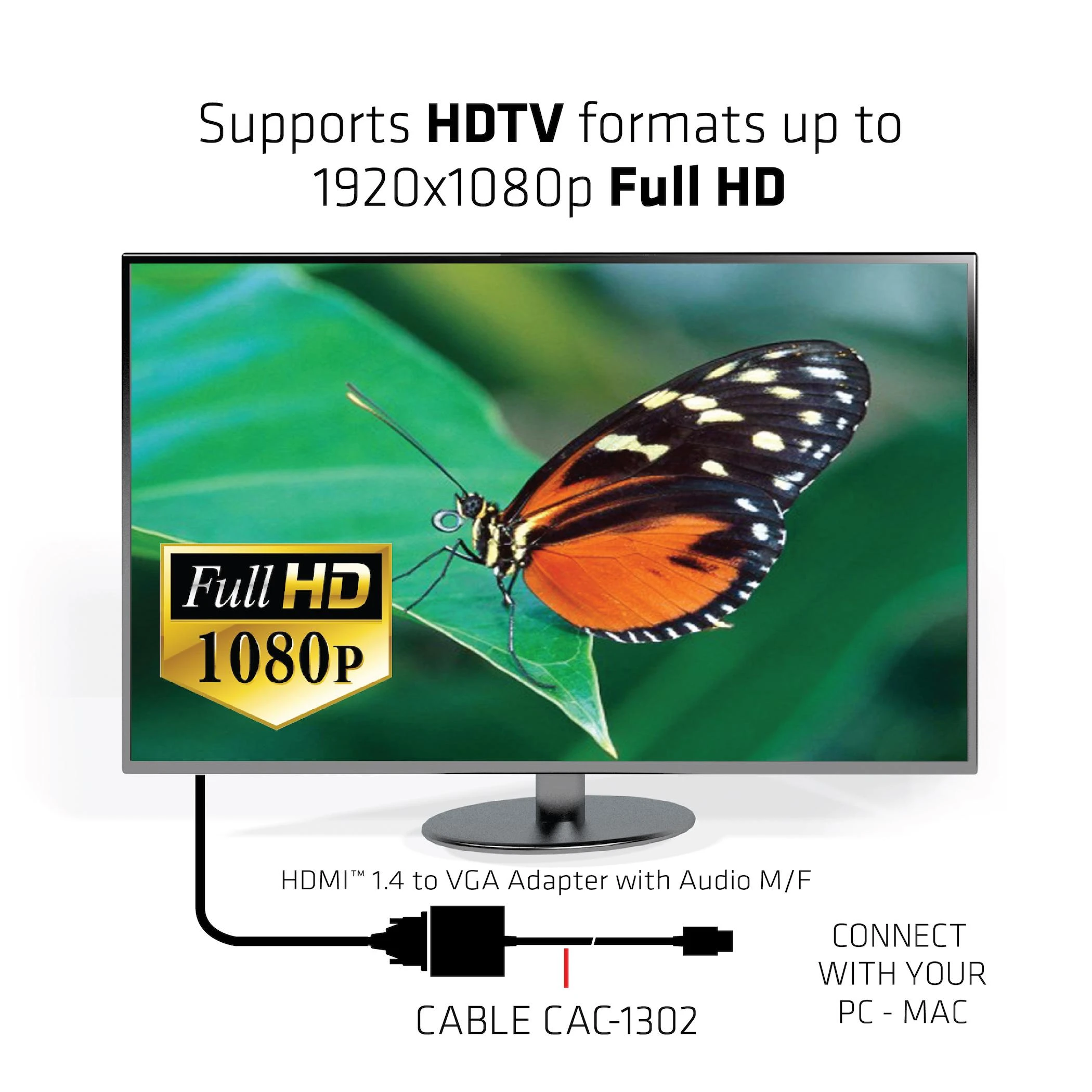 Club 3D CLUB3D CAC-1302 HDMI į VGA sumažinimas