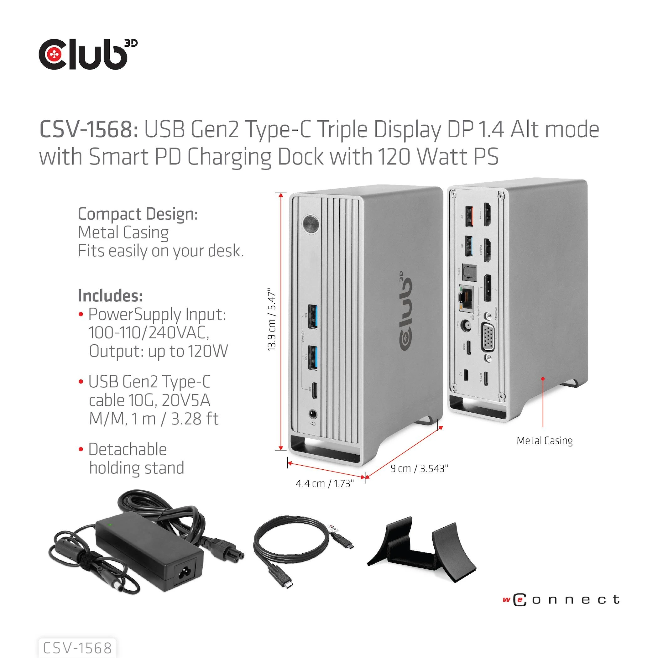 Club 3D CSV-1568 stotis / replikatorius