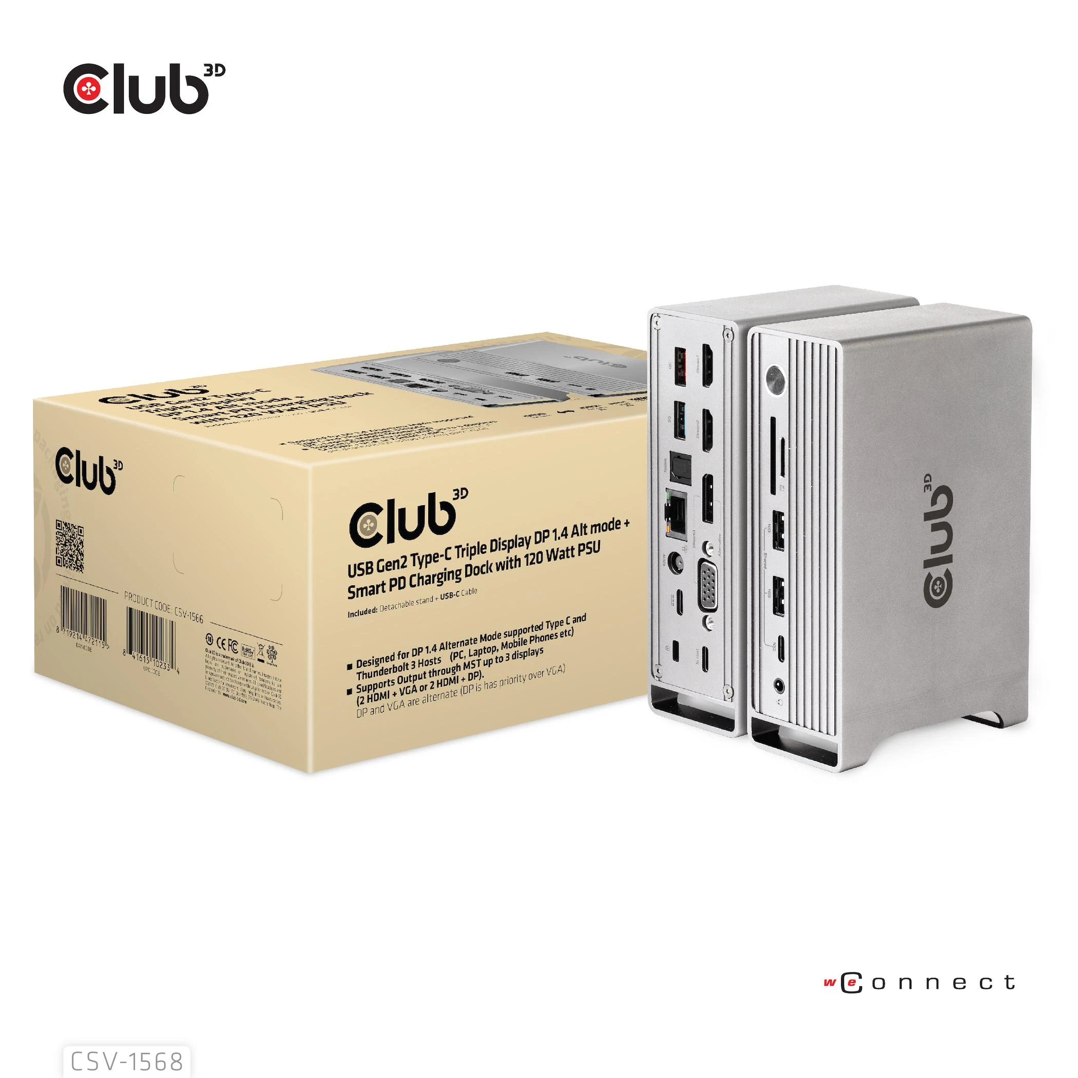 Club 3D USB-C prijungimo stotelė su pakuote