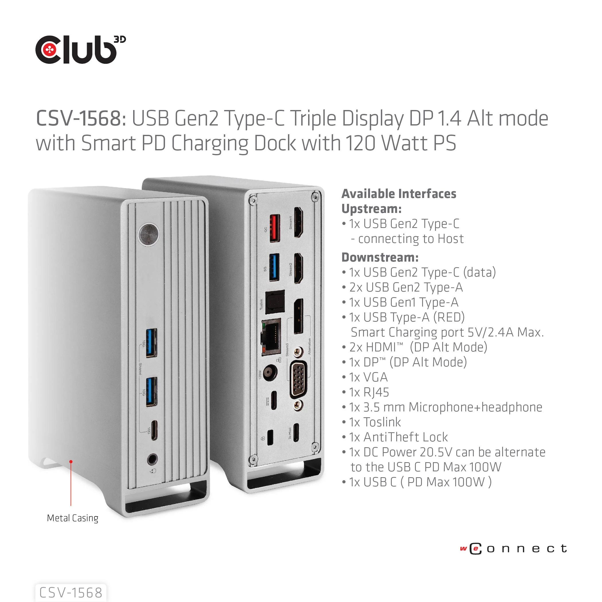 Club 3D CSV-1568 stotis / replikatorius