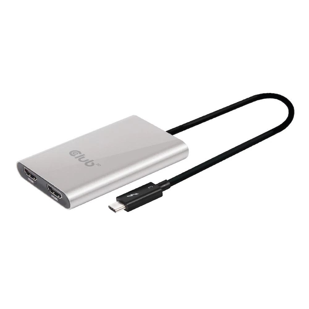 Club 3D Thunderbolt 3 į HDMI 2.0 2x monitorius 4K60Hz – 27mm