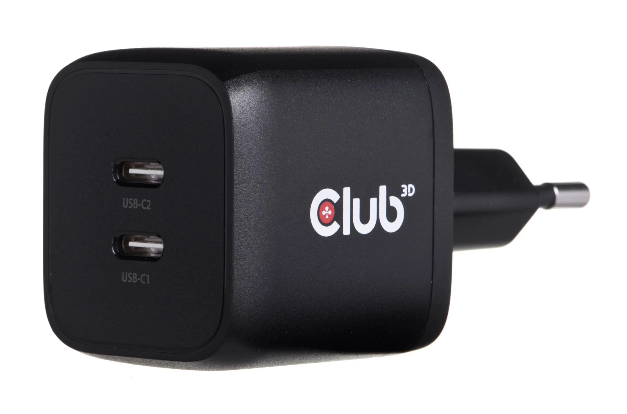 Club 3D Club3D CAC-1909EU Kelioninis įkroviklis PPS 45W GAN technologija, dviejų prievadų USB Type-C, maitinimo tiekimo (PD) 3.0 palaikymas