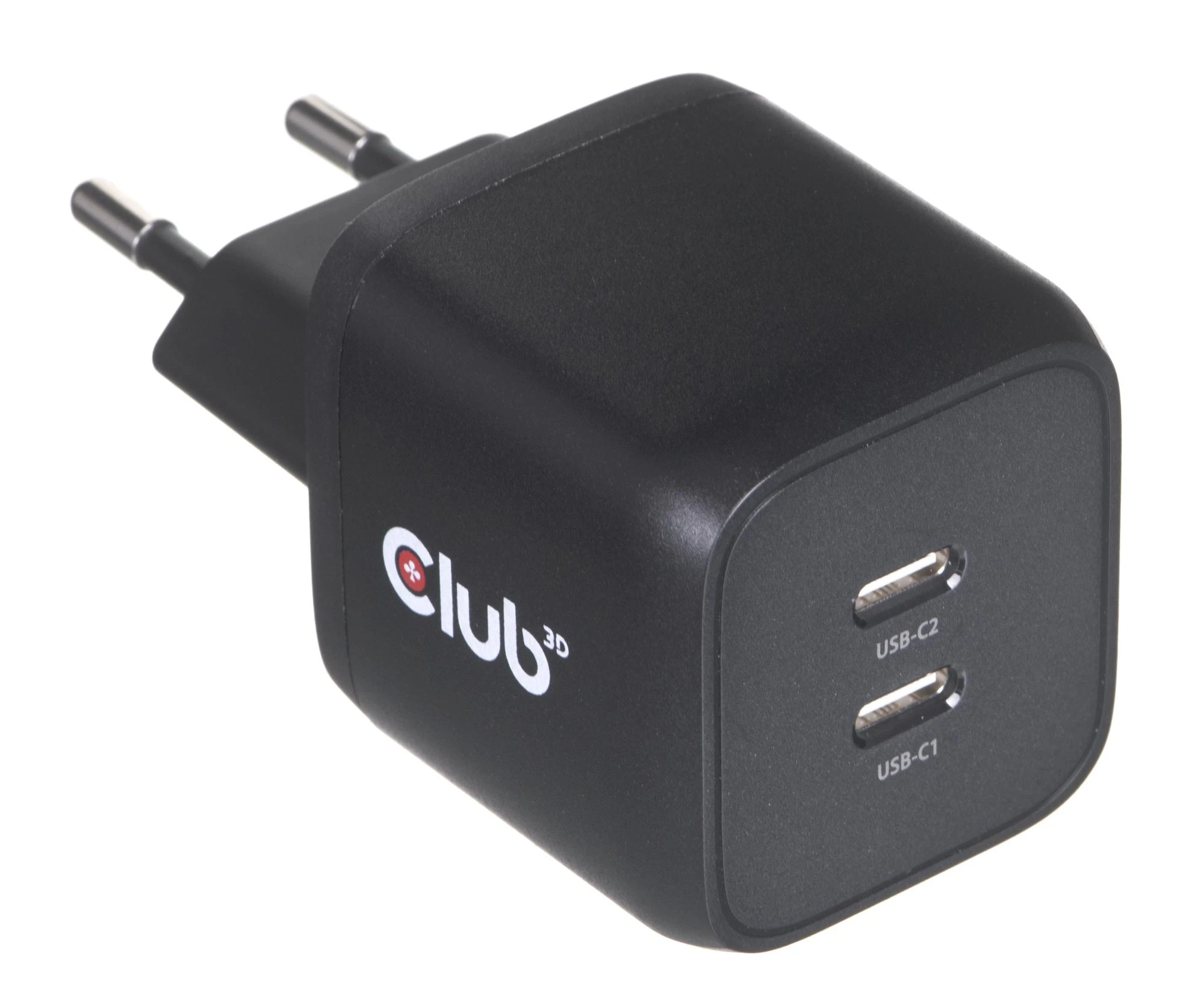 Club 3D Club3D CAC-1909EU Kelioninis įkroviklis PPS 45W GAN technologija, dviejų prievadų USB Type-C, maitinimo tiekimo (PD) 3.0 palaikymas