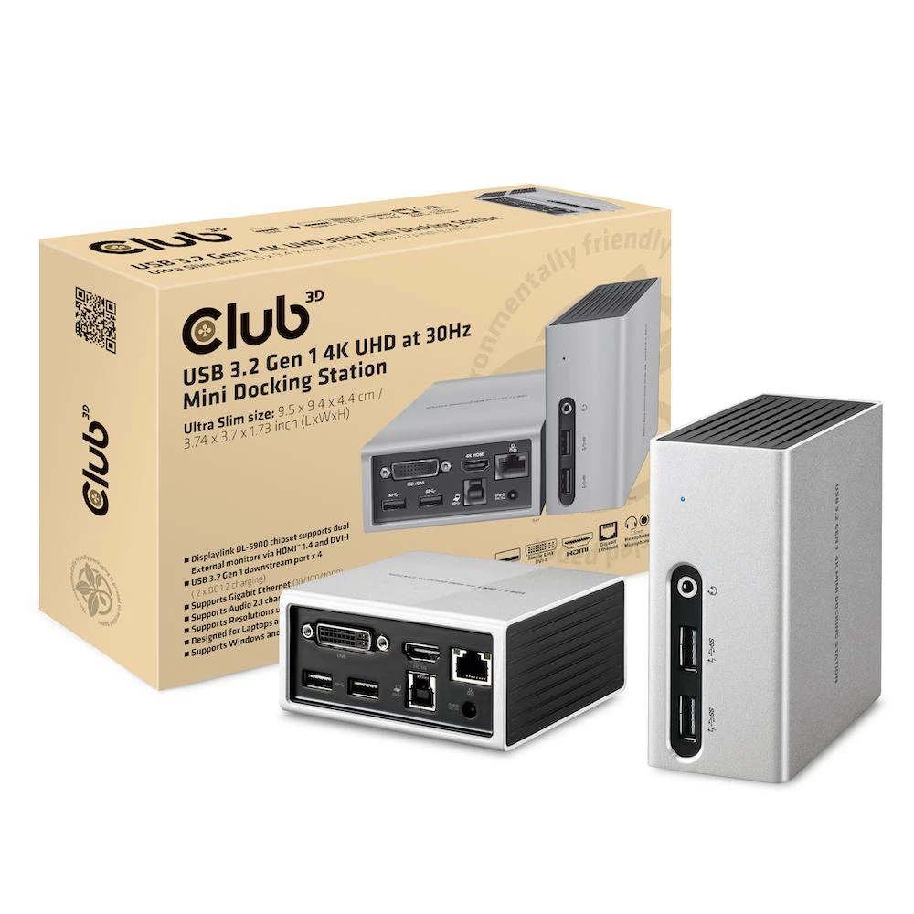 Club 3D CLUB3D SenseVision USB 3.0 4K UHD mini prijungimo stotis
