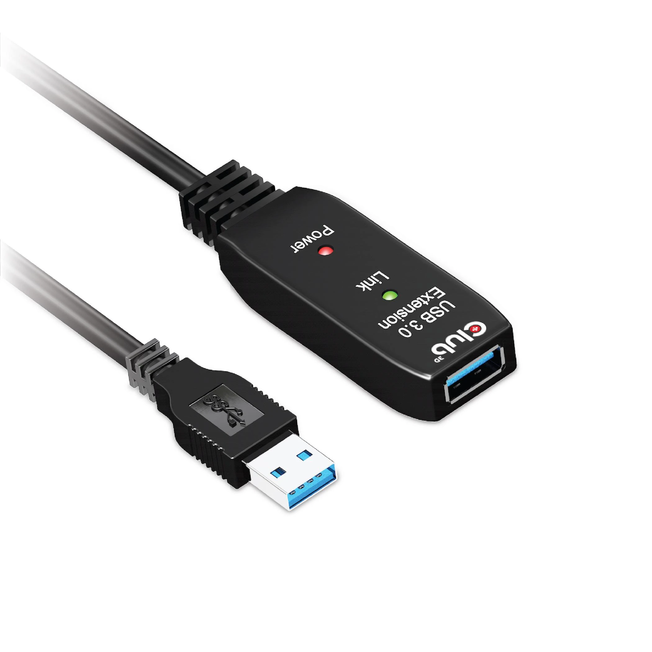 USB kabelis Club 3D USB-A - USB-A 5 m juoda (CAC- 1404)