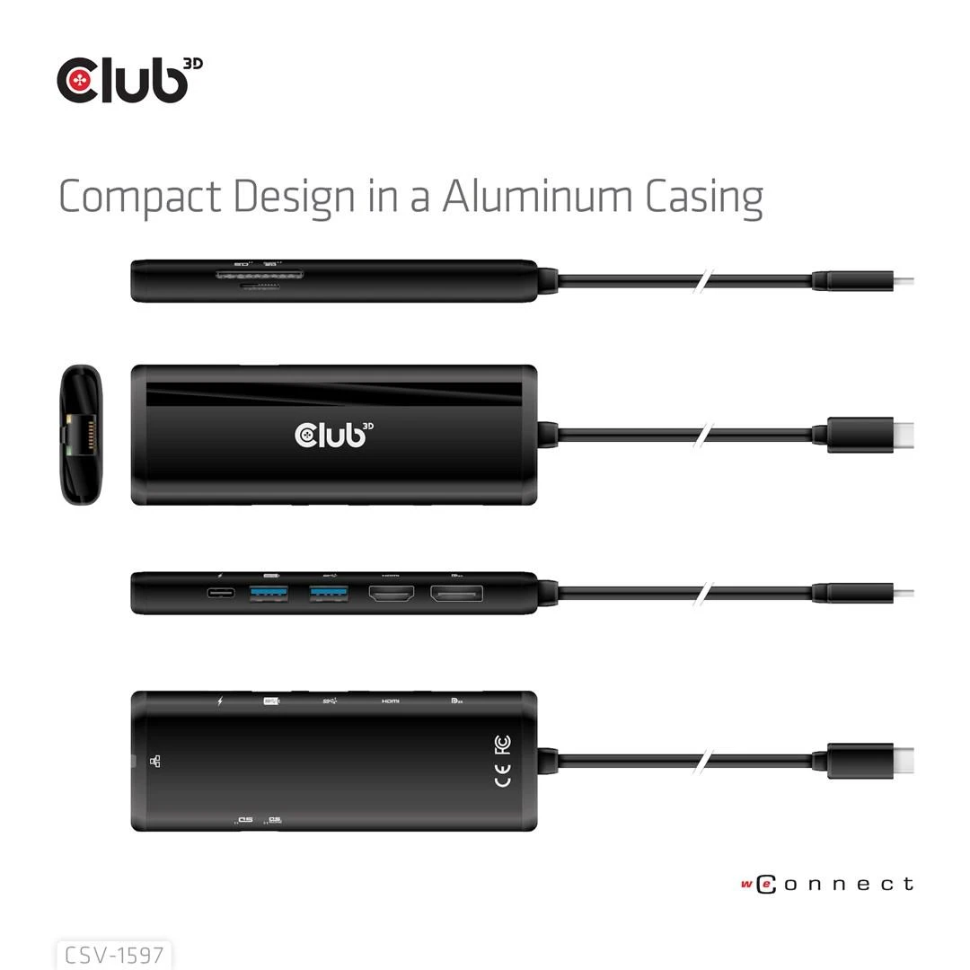 Club 3D USB-C stotis / replikatorius (CSV-1597)