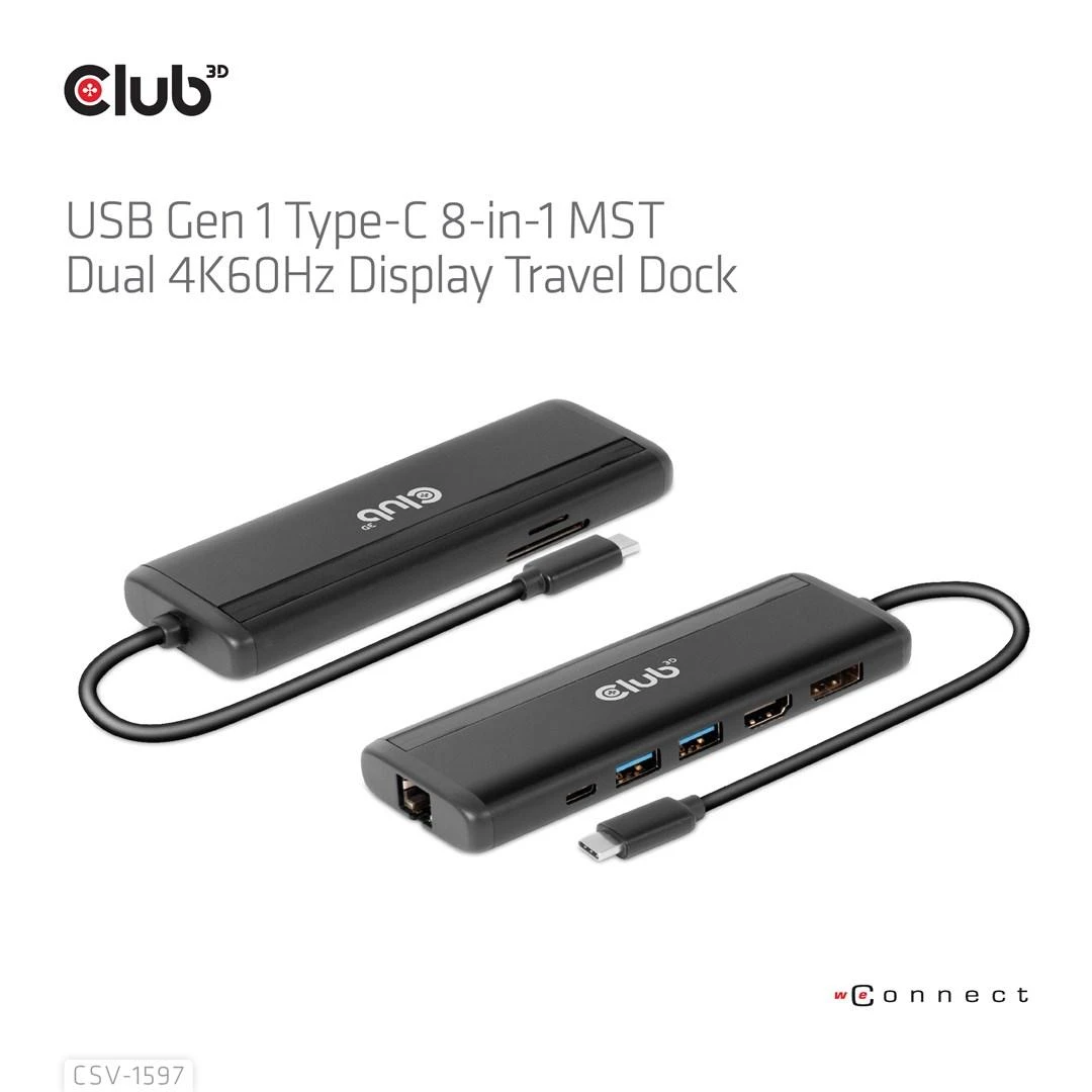 Club 3D USB-C stotis / replikatorius (CSV-1597)