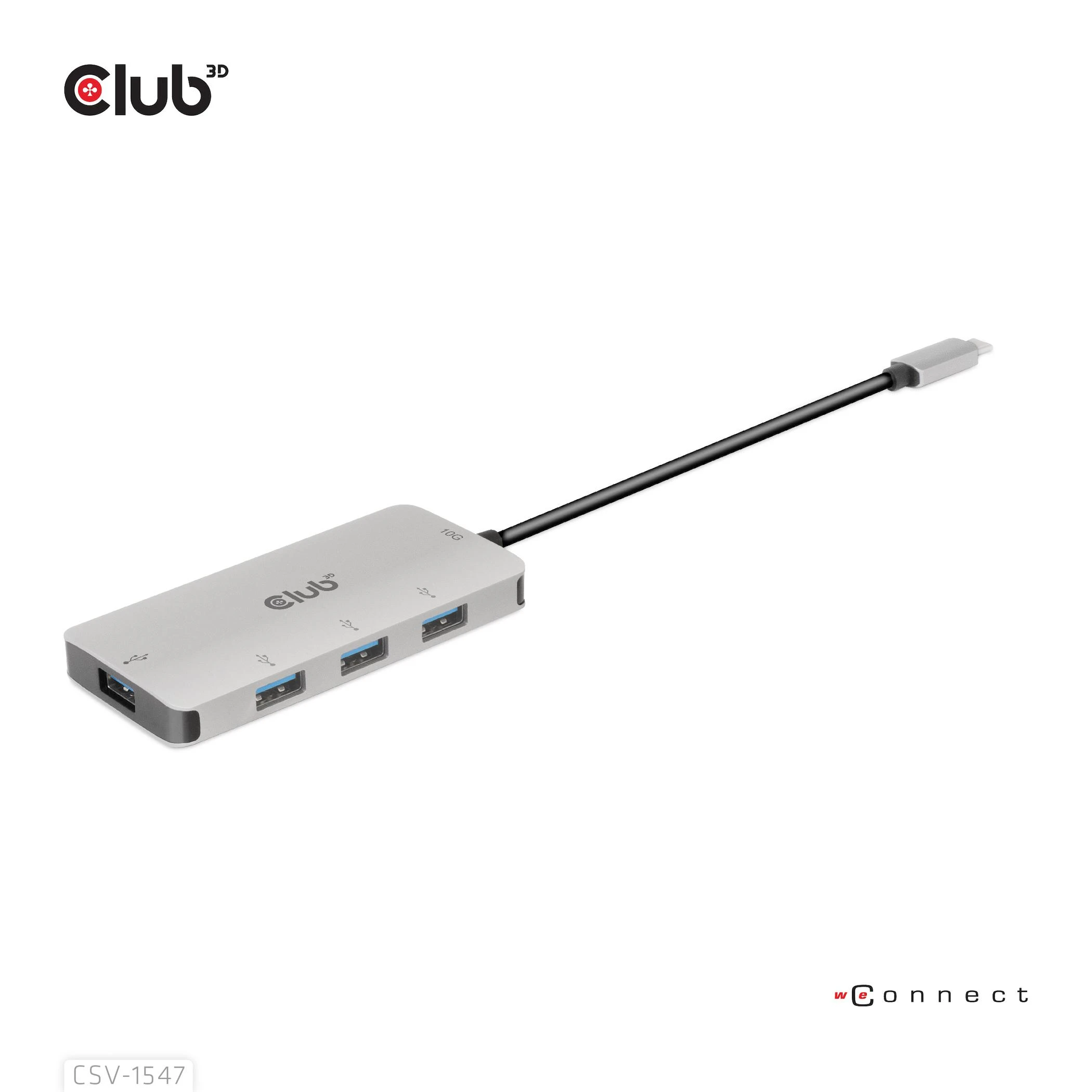 Club 3D keturių jungčių USB-C šakotuvas