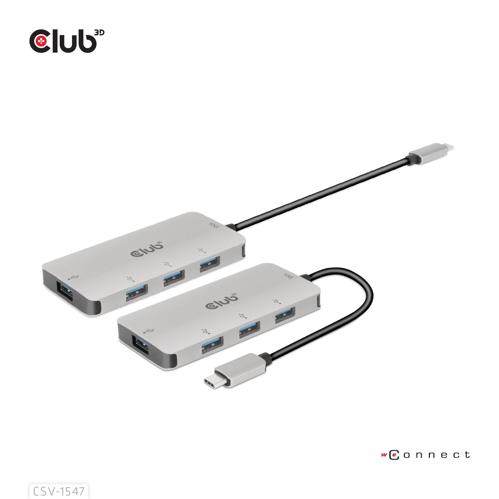 Club 3D CLUB3D USB Gen2 Type-C iki 10Gbps 4x USB Type-A šakotuvas