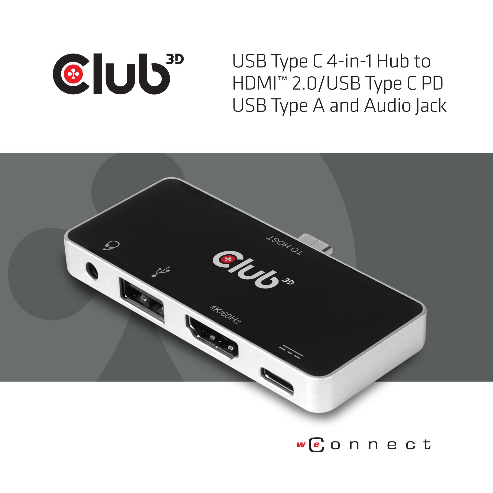 Club 3D 4in1 USB-C stotis / replikatorius (CSV-1591)