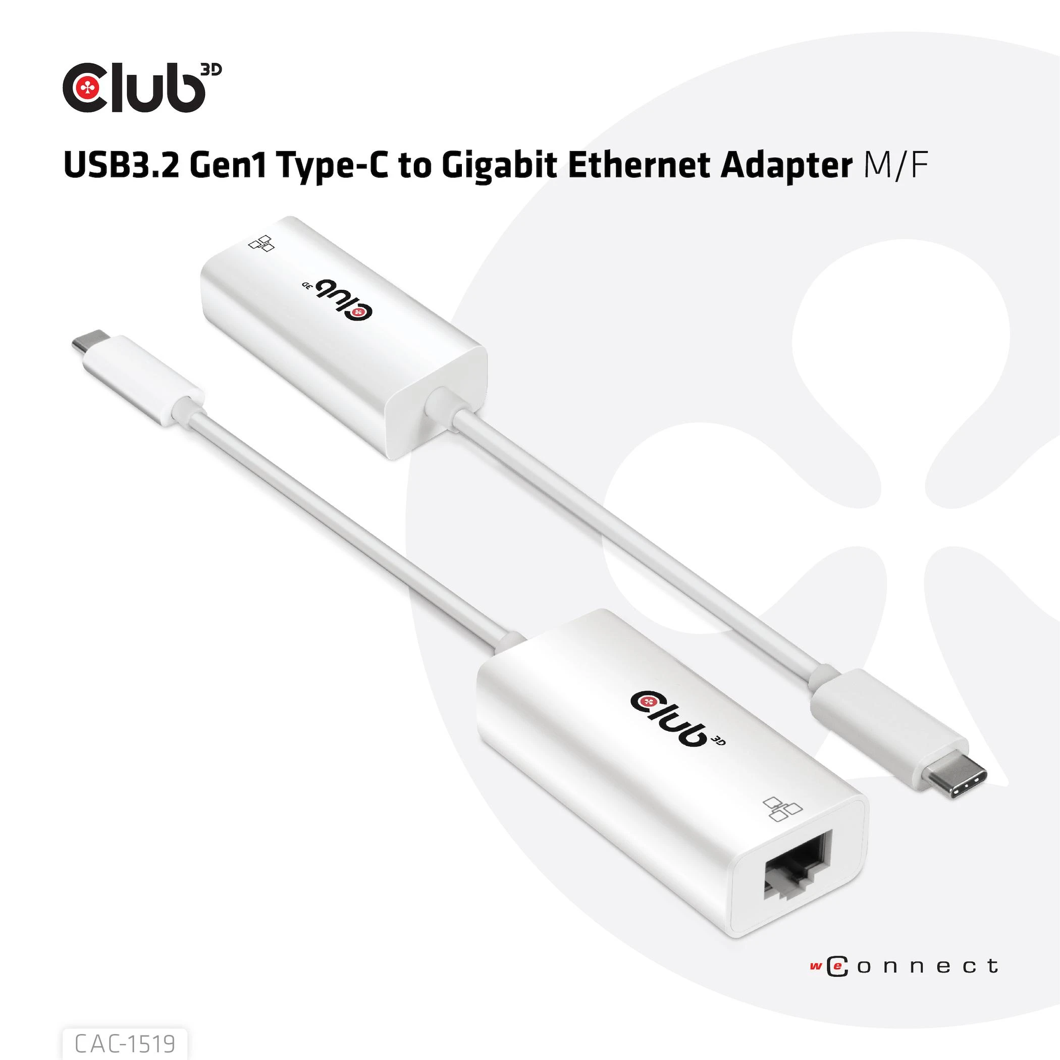 Club 3D USB-C tinklo adapteris – RJ-45 (CAC-1519)