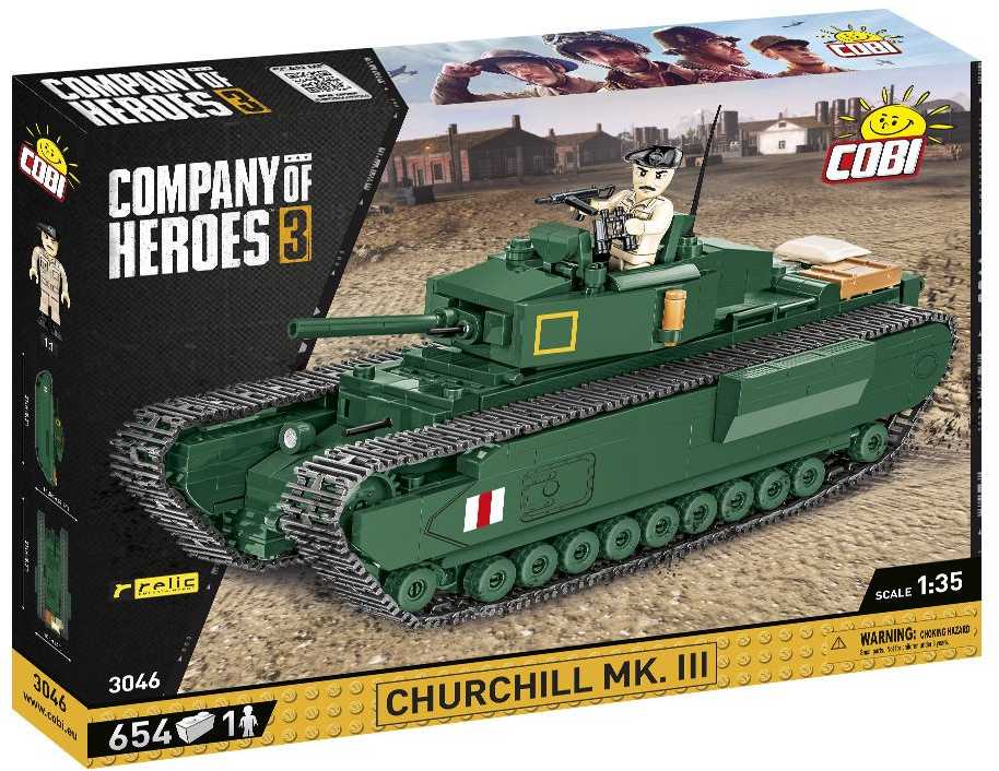 Tank modelis - COBI - Churchill MK.III - 500 dalių - Žalias - Nuo 10 metų