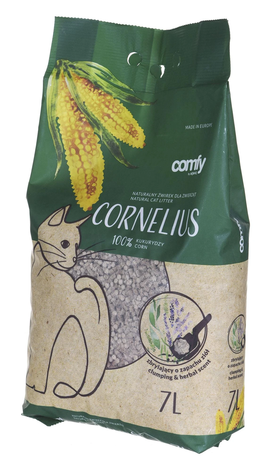 Comfy Cornelius Herbal 7L kukurūzinis kraikas