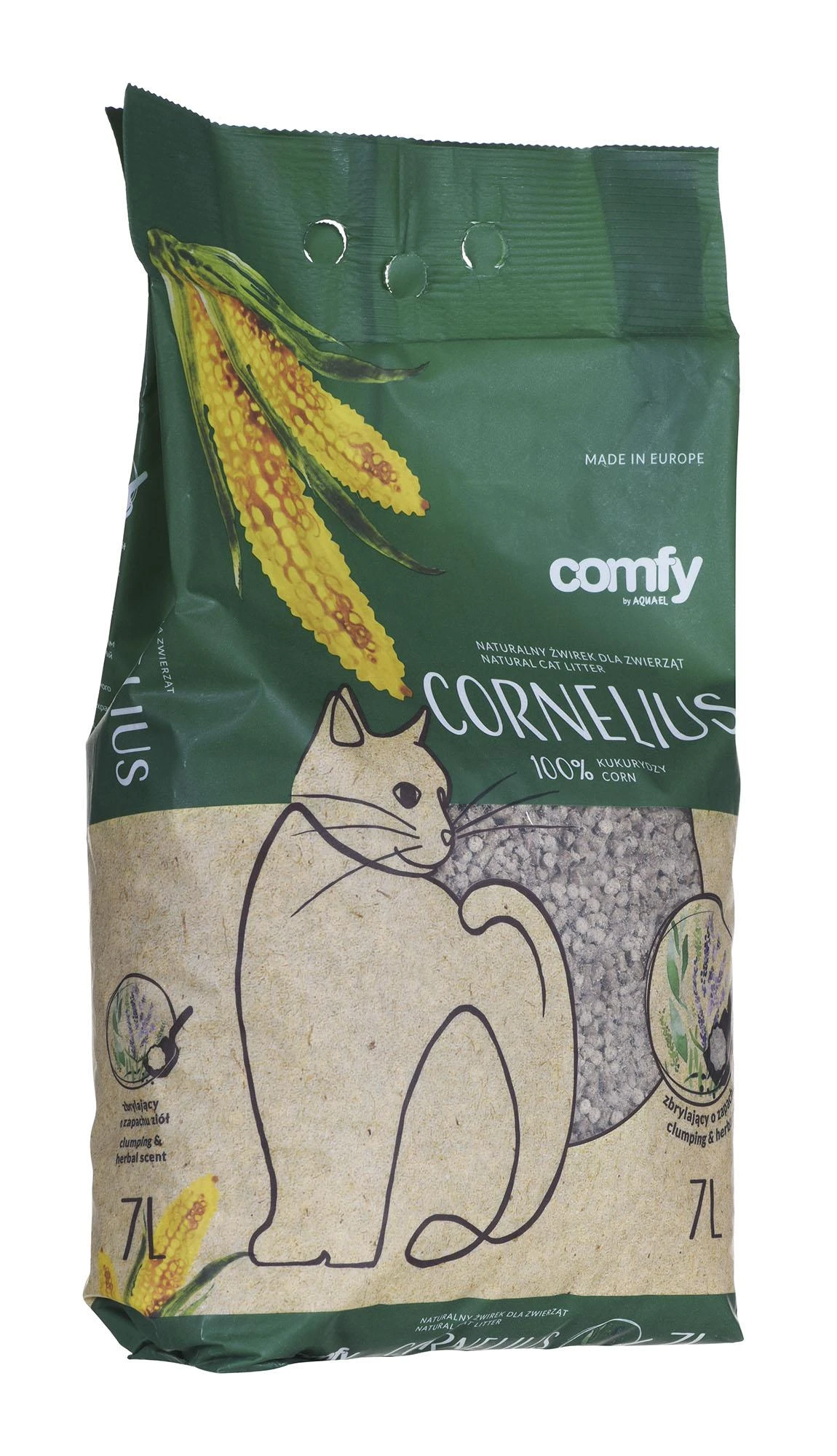 Comfy Cornelius Herbal 7L kukurūzinis kraikas