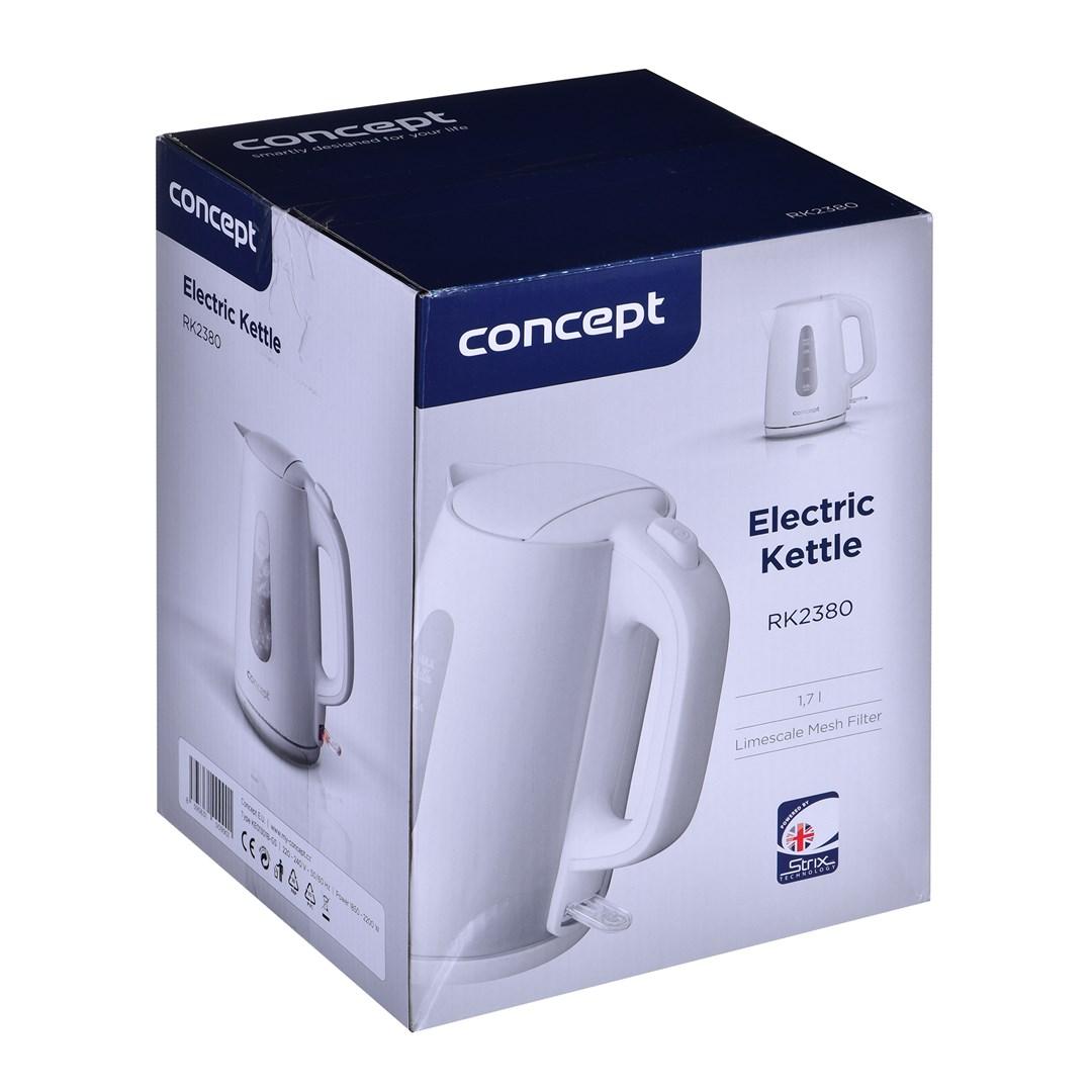 Concept RK2380 electric virdulys 1.7 L 2200 W Baltas