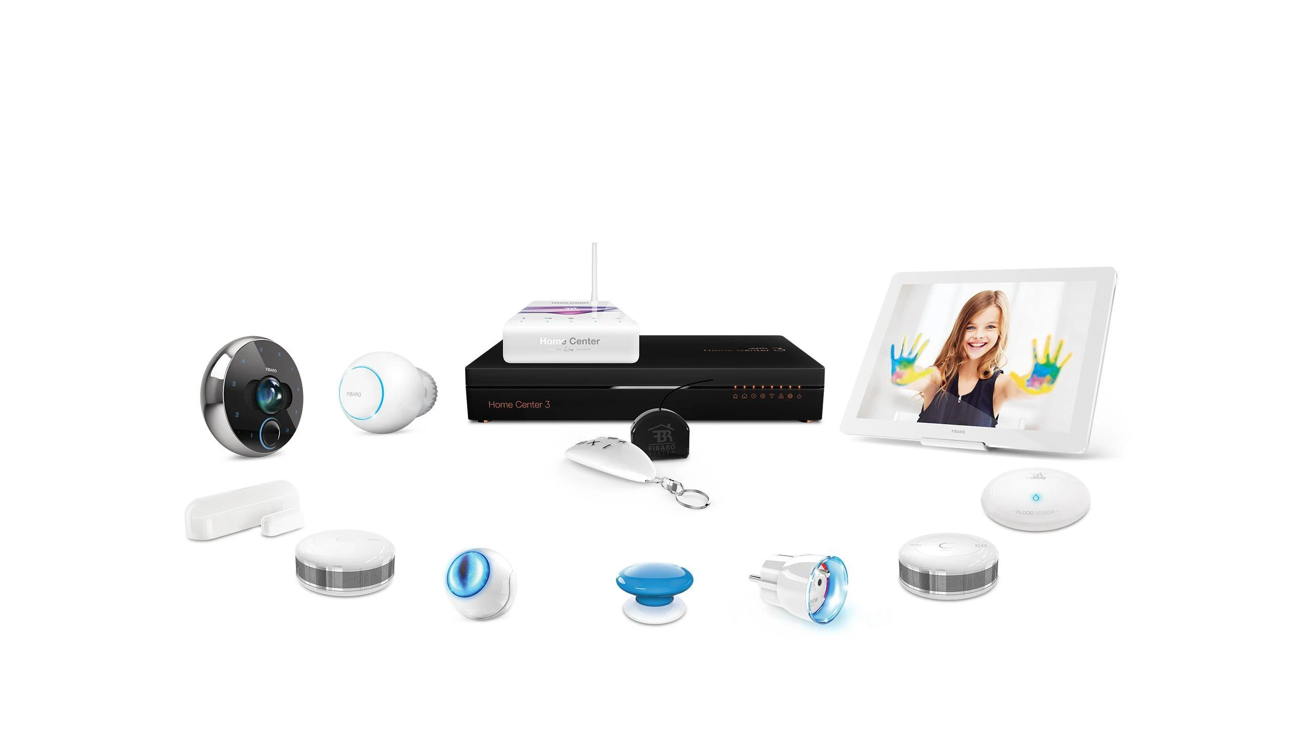 Fibaro | Pagrindinis centras 3 | Z-Wave, Nice, ZigBee, Wi-Fi | Juodas