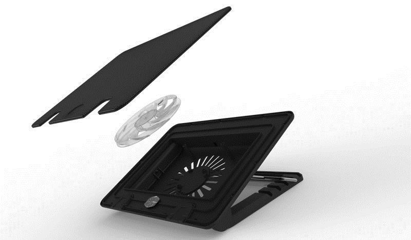 Aušinimo stovas po nešiojamuoju kompiuteriu Cooler Master Ergostand IV R9-NBS-E42K-GP (15,6 colio, 17,x colio, 1 ventiliatorius, taip)
