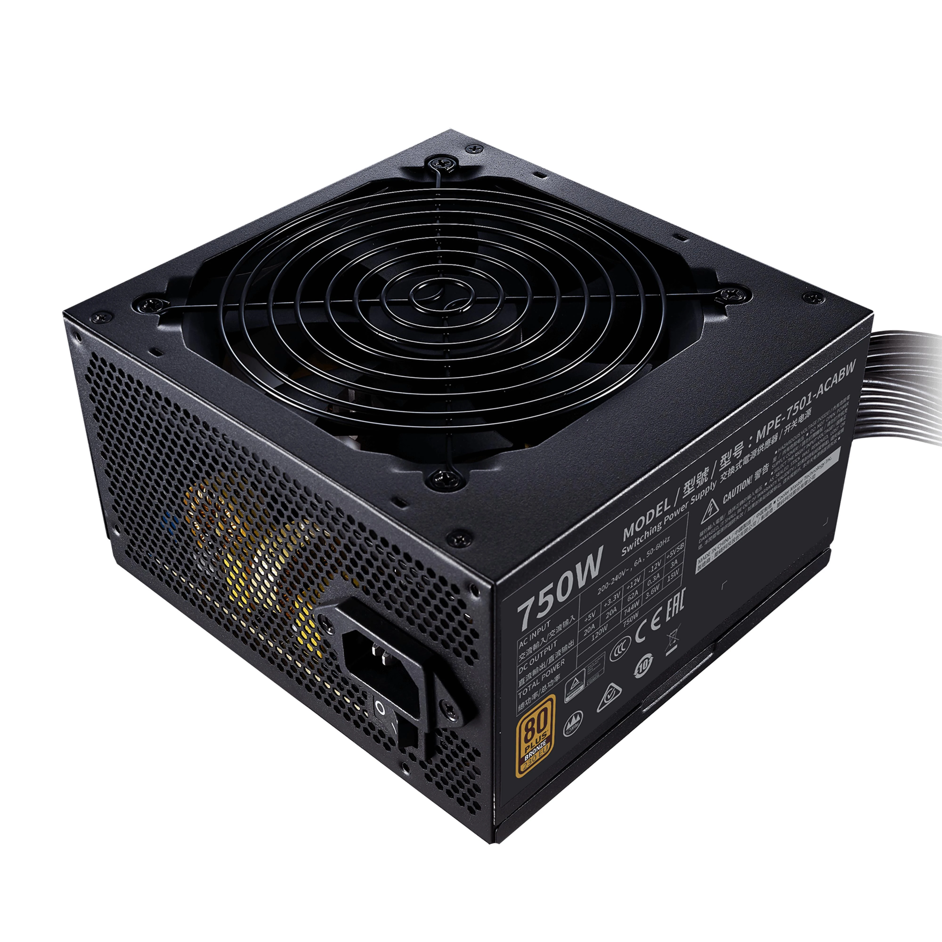 „Cooler Master“ MWE Bronze 750W V2 maitinimo šaltinis - 230V 80+ Bronze