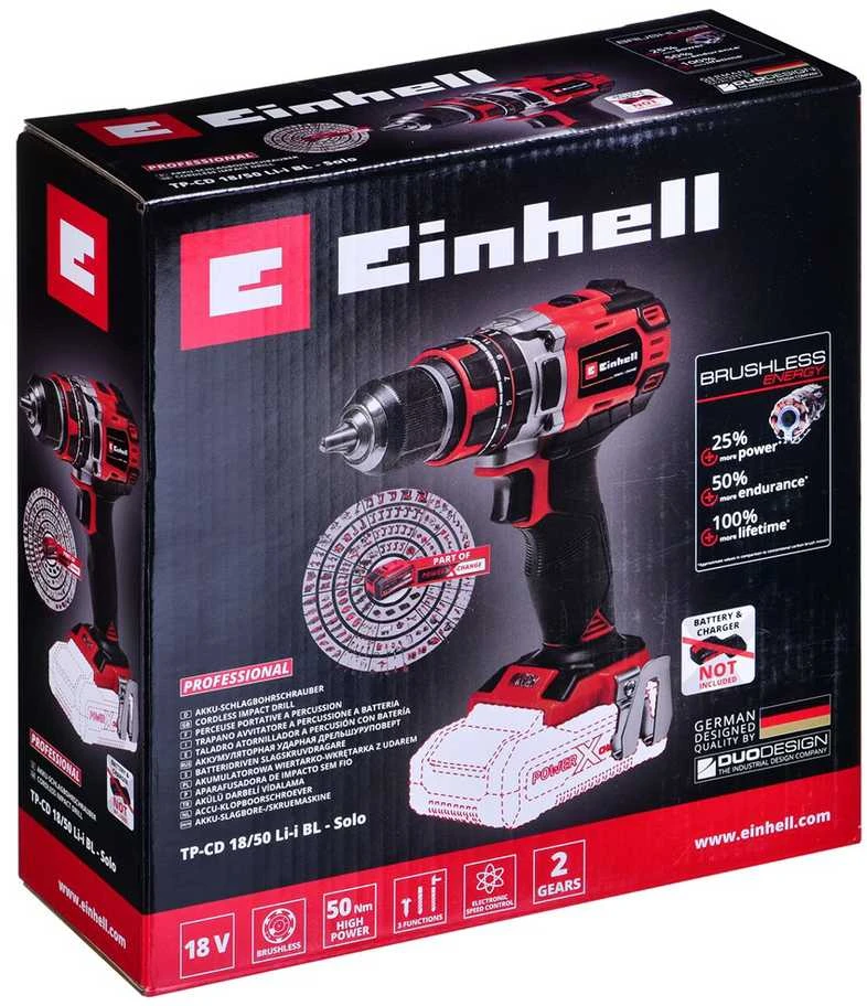 Einhell TE-CD 18/50 LI BL Solo Cordless Smūginis gręžtuvas, Juodas/Raudona | Einhell