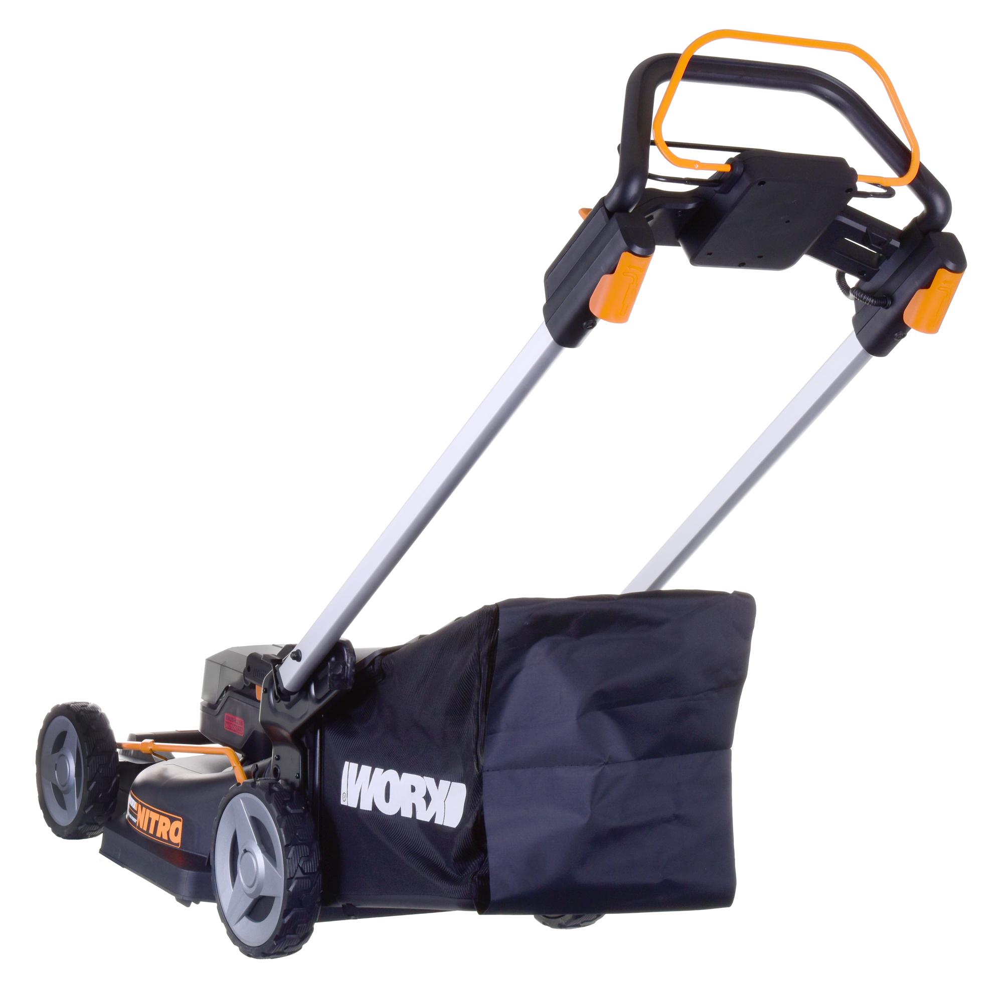 Akumuliatorinė savaeigė vejapjovė Worx WG749E; 2x20 V; 2x4,0 Ah akum.