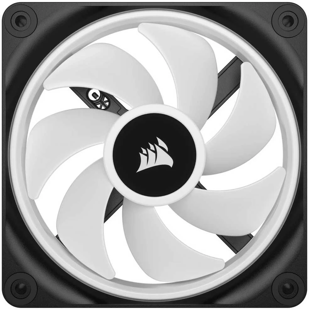 Vienas CORSAIR iCUE LINK QX120 RGB 120 mm magnetinio kupolo ventiliatorius