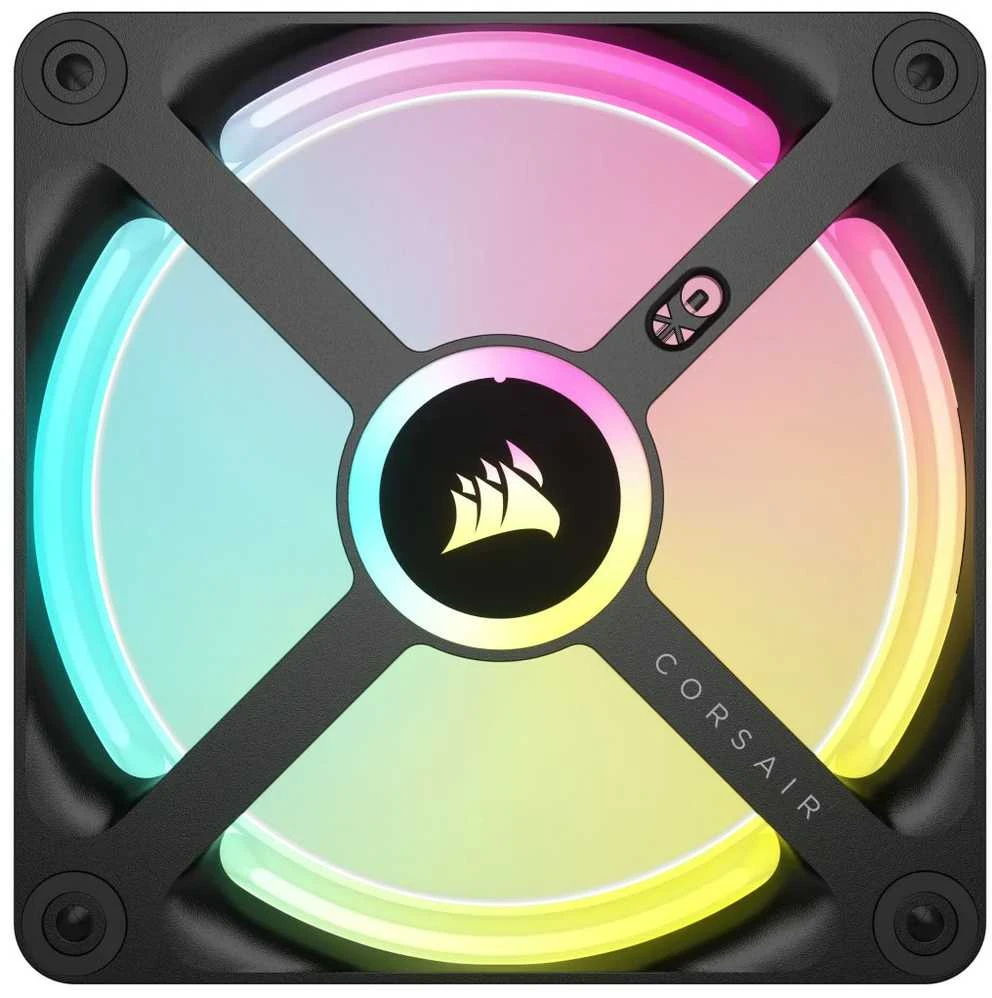 Vienas CORSAIR iCUE LINK QX120 RGB 120 mm magnetinio kupolo ventiliatorius