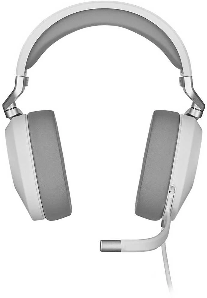 Corsair HS65 erdvinio garso ausinės, Su laidu, Baltos