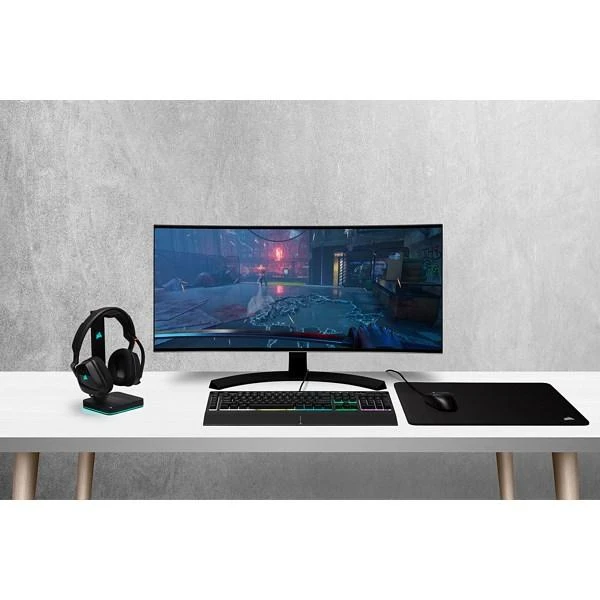 Žaidimų klaviatūra Corsair K55 RGB Pro su 5 zonų RGB pašvietimu, ENG išdėstymas
