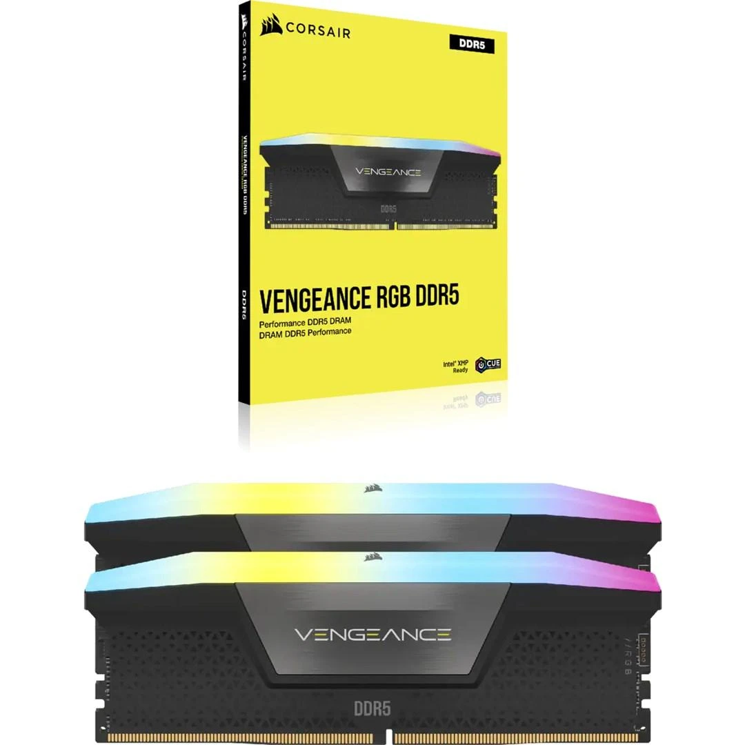 RAM 64 GB PC 6000 CL40 CORSAIR KIT (2 x 32 GB) VENGEANCE RGB G mažmeninė prekyba