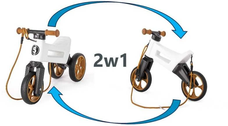 Balansinis dviratukas Funny Wheels Rider SuperSport, 2 viename, juodas