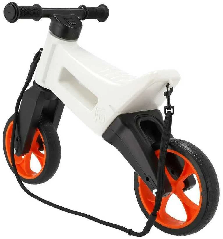 Balansinis dviratukas Funny Wheels Rider SuperSport, 2 viename, baltas/oranžinis
