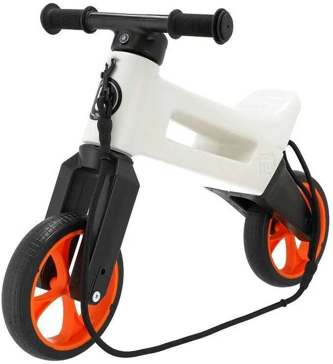 Funny Wheels balansinis dviratukas, baltas su oranžine