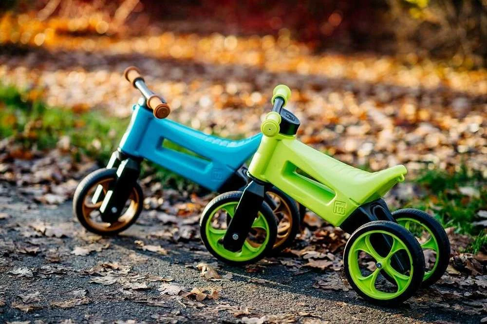 Balansinis dviratukas Funny Wheels Rider SuperSport, 2 viename, baltas/oranžinis