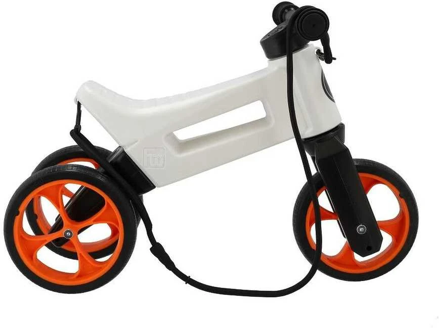 Balansinis dviratukas Funny Wheels Rider SuperSport, 2 viename, baltas/oranžinis