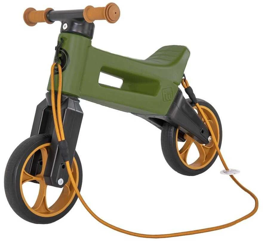 Vaikiškas balansinis dviratis Funny Wheels chaki spalvos