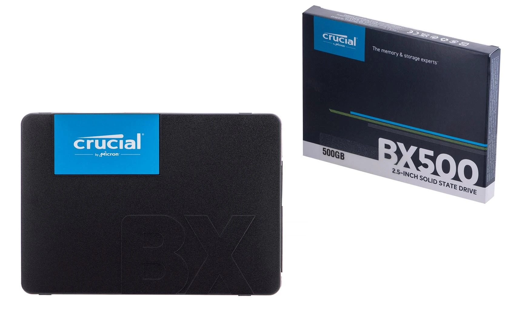 Kietasis diskas SSD Crucial BX500 500GB, Rašymo greitis 500 MB/s, Skaitymo greitis 550 MB/s