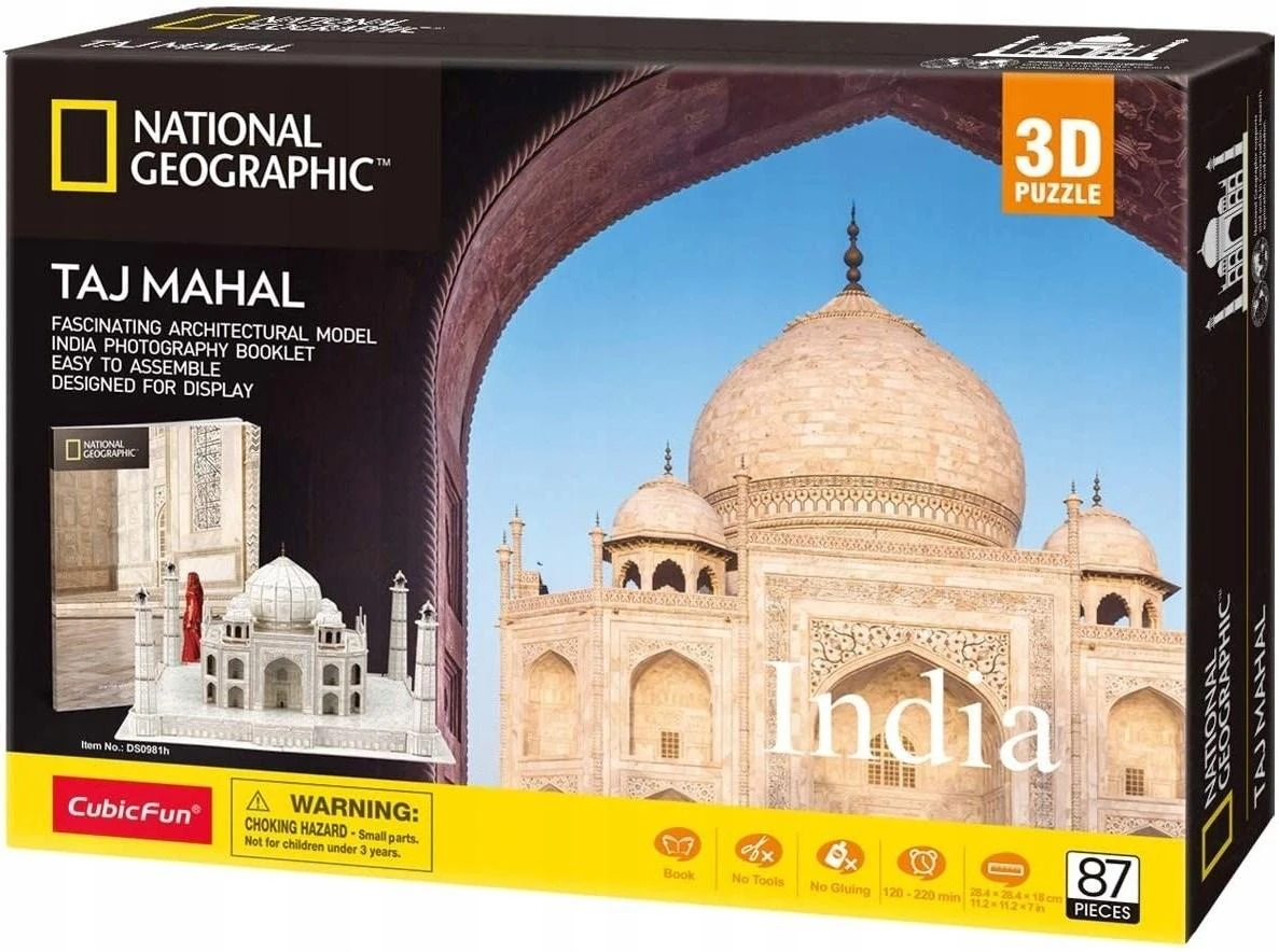 CUBICFUN 3D dėlionė iš serijos „National Geographic“ - „Taj Mahal“