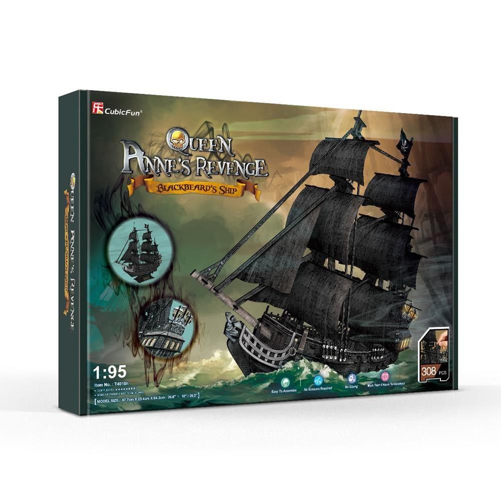 CUBICFUN 3D dėlionė Piratų laivas „Karalienė Ana“ aprašymas - Prekės nuotrauka