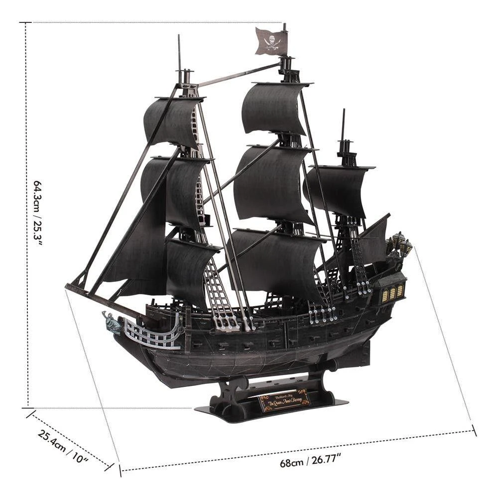 CUBICFUN 3D dėlionė Piratų laivas „Karalienė Ana“