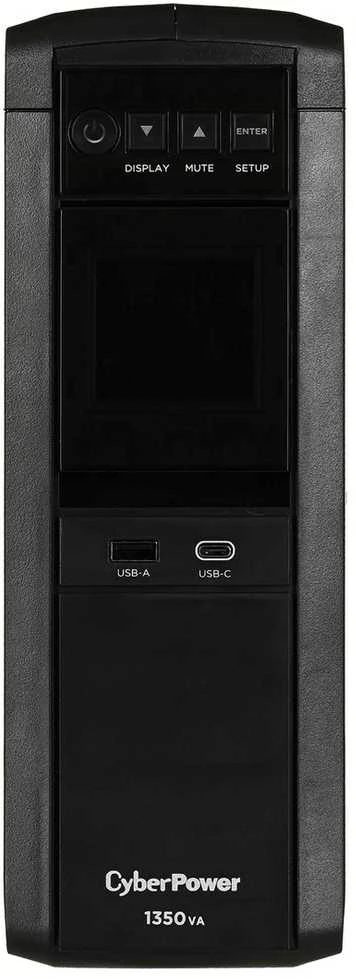 CyberPower | PFC sinusoidinių UPS serija | CP1350PFFLCD | 1350 VA | 880 W | 88 V | 144 V | NEMA 5-15P, 5 pėdų laidas