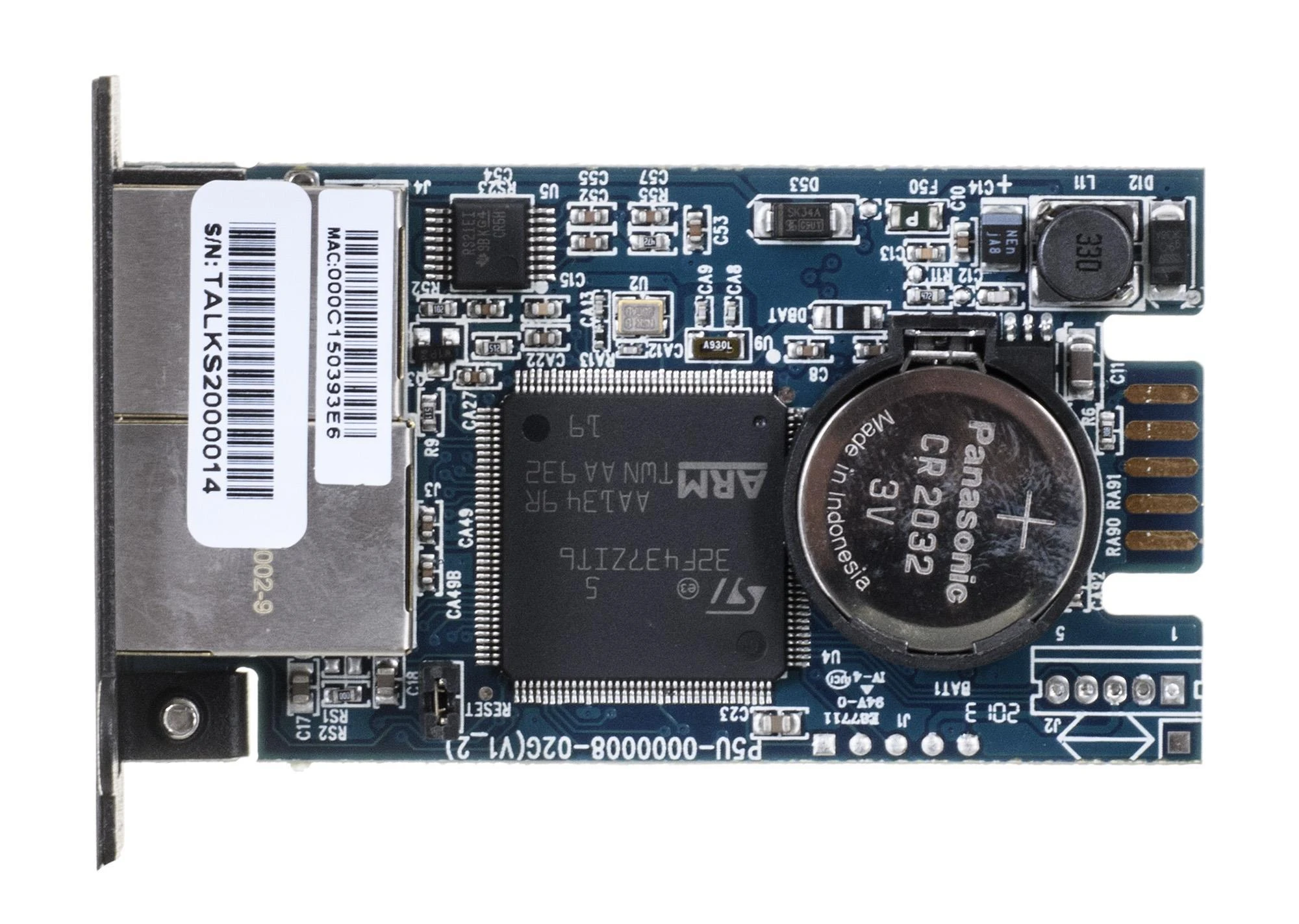 CYBERPOWER RMCARD205 tinklo plokštė, skirta SNMP SLOT, suderinamai su OR ir PR serijos dviejų jungčių tinklu ir aplinkos jutikliu