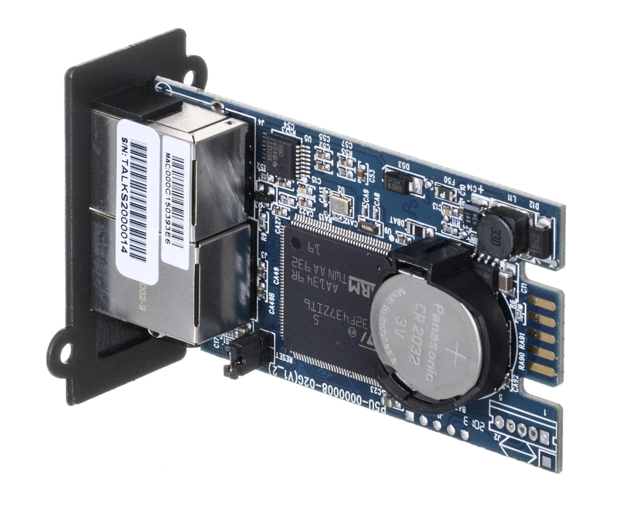 CYBERPOWER RMCARD205 tinklo plokštė, skirta SNMP SLOT, suderinamai su OR ir PR serijos dviejų jungčių tinklu ir aplinkos jutikliu