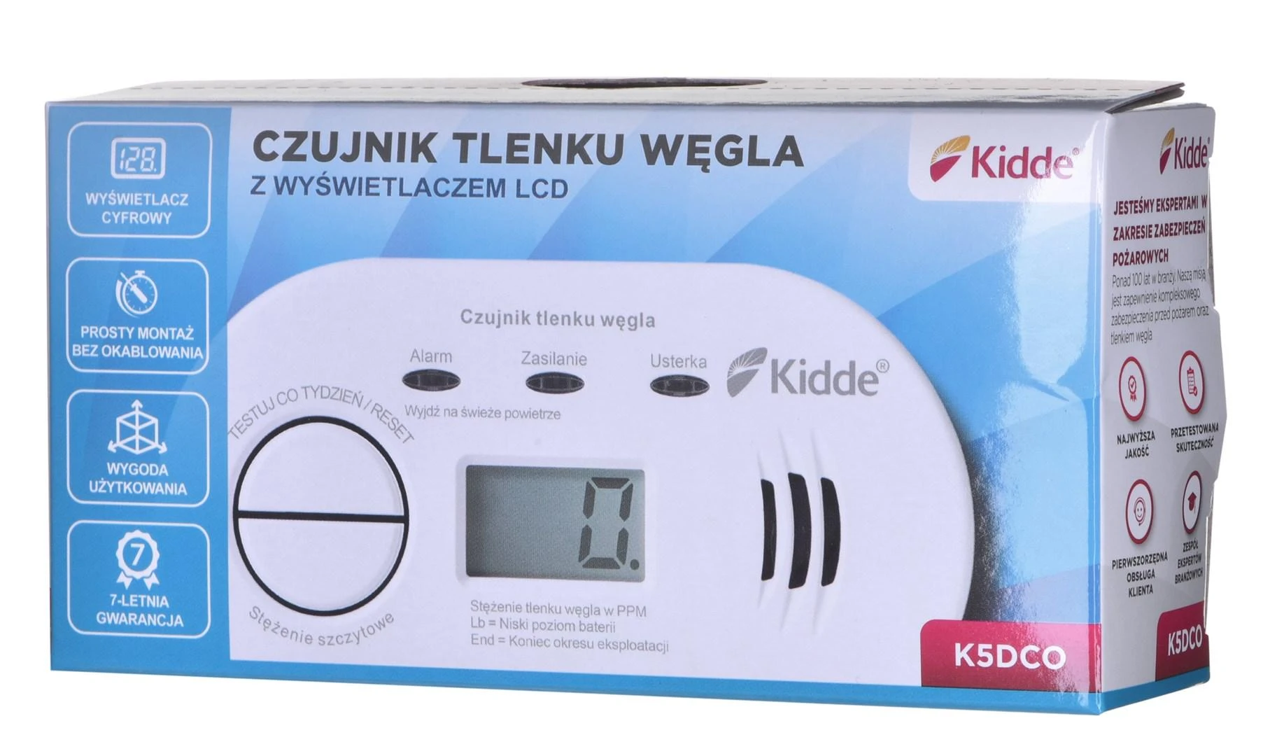Anglies monoksido jutiklis Kidde K5DCO