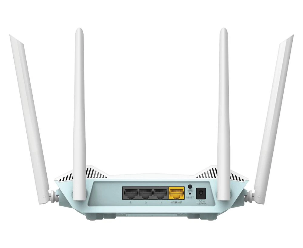 D-Link | AX1500 Smart Maršrutizatorius | R15 | 802.11ax | 1200+300 Mbit/s | 10/100/1000 Mbit/s | Ethernet LAN (RJ-45) jungtys 3 | Mesh palaikymas: Taip | MU-MiMO: Taip | Ne, mobilusis plačiajuostis ryšys: | Antenos tipas: 4 išorinės