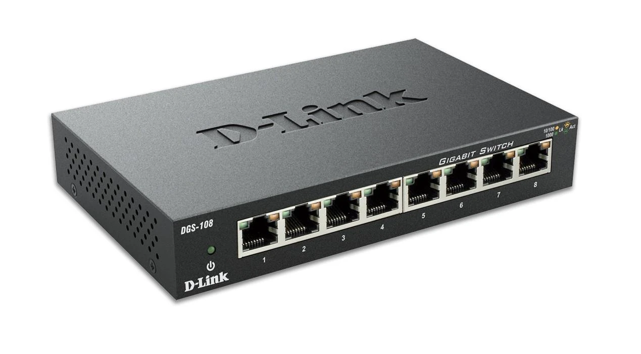 Šakotuvas D-Link DLINK DGS-108/E 8 prievadų Gigabit jungiklis