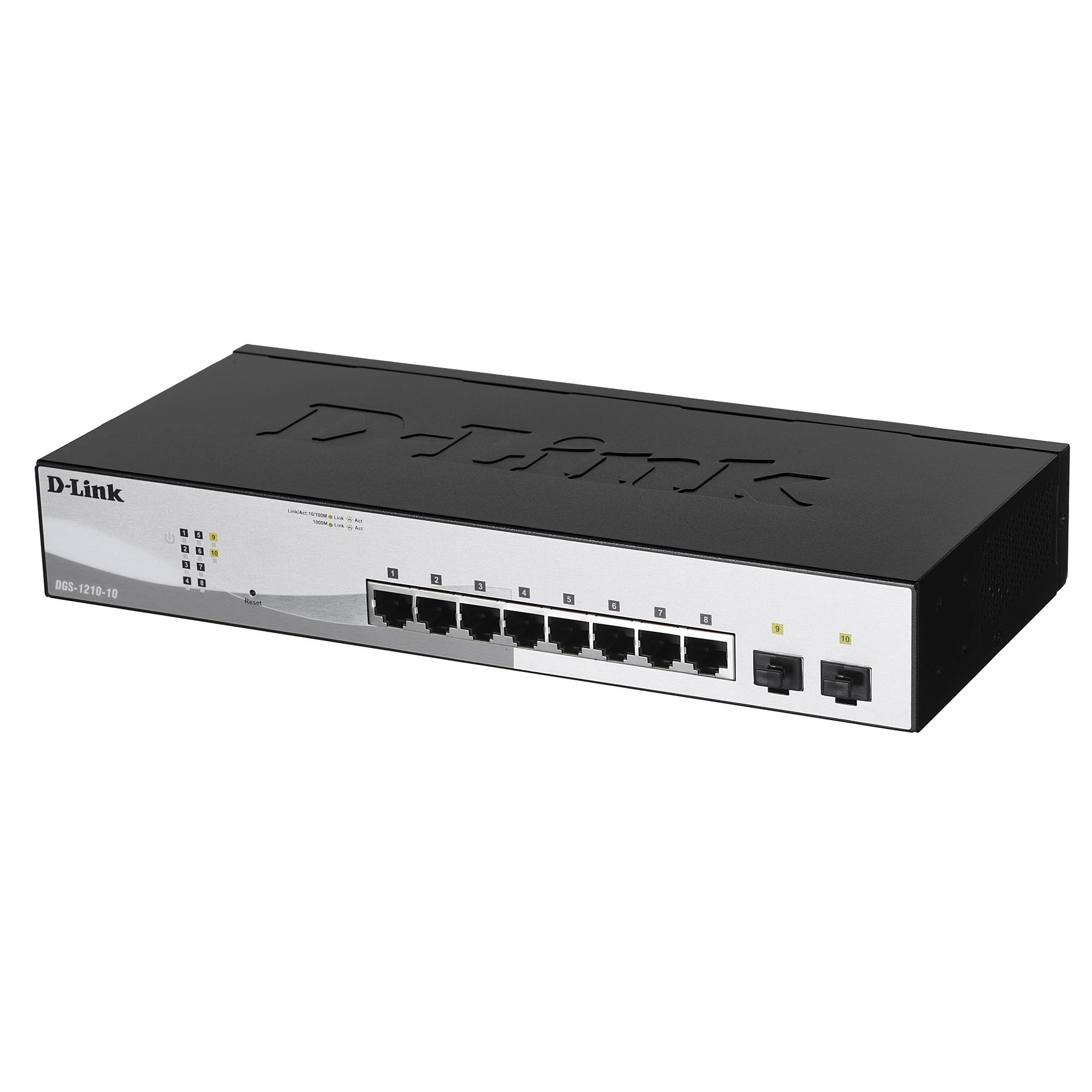 Šakotuvas D-Link | 10 prievadų gigabitų išmanusis valdomas jungiklis | DGS-1210-10 | Tvarkoma L2+ | Montuojamas ant stovo