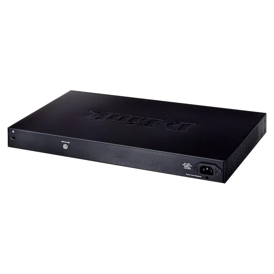 Šakotuvas D-LINK 24-Port Layer2 PoE Gigabit Smart Managed Switch dlink žalias 3.0 24x 10/100/1000Mbit/s TP PoE prievadas su 802.3 iki 30 vatų