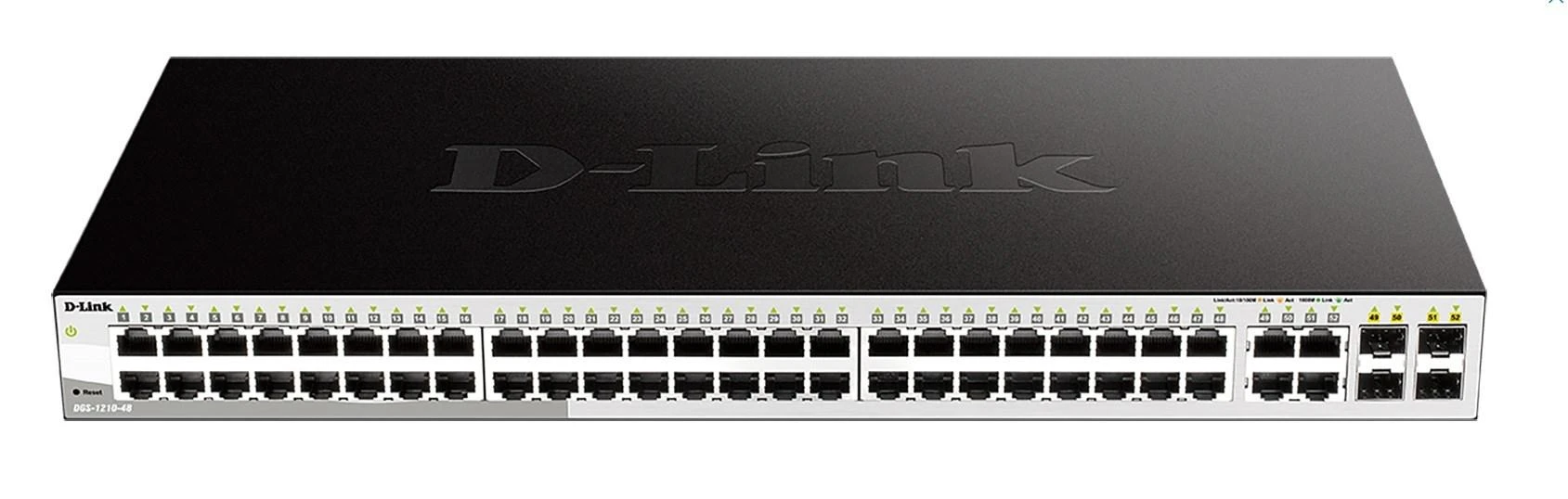 Šakotuvas D-LINK 48-Port Layer2 Smart Managed Gigabit Switch dlink žalias 3.0 44x 10/100/1000Mbit/s TP RJ-45 Port4x Combo 10/100/1000Mbit/s